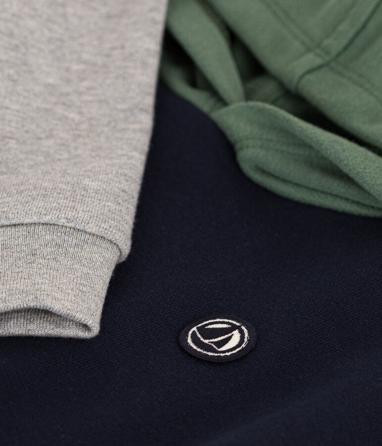 Sweatshirt &agrave; capuche en molleton enfant gar&ccedil;on bleu/multicouleur