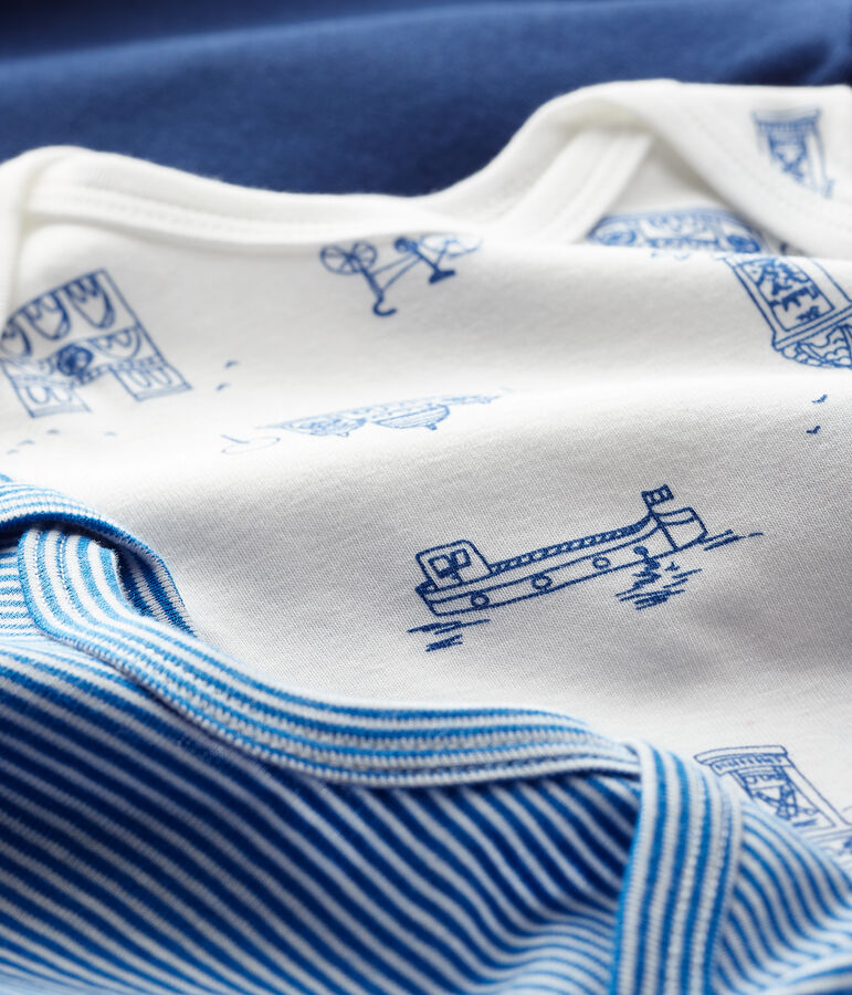 Set van 3 rompertjes met lange mouwen voor baby jongen multicouleur