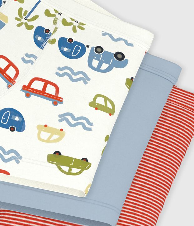 Setje met katoenen boxershorts met omhulde tailleband met print multicouleur