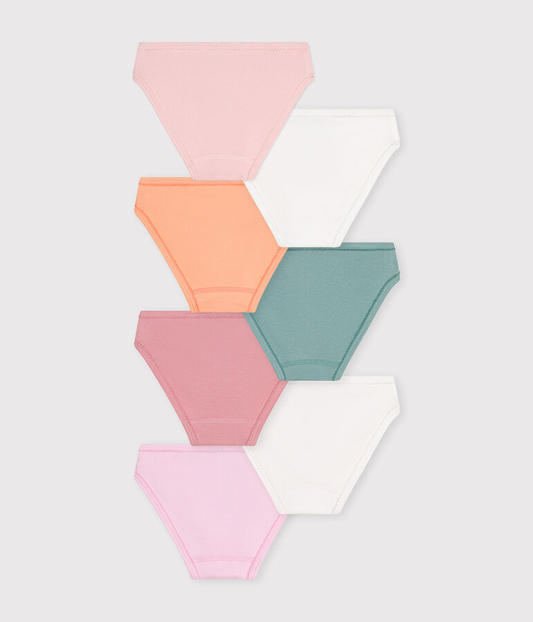 Setje met 7 effen katoenen onderbroekjes voor kinderen multicouleur