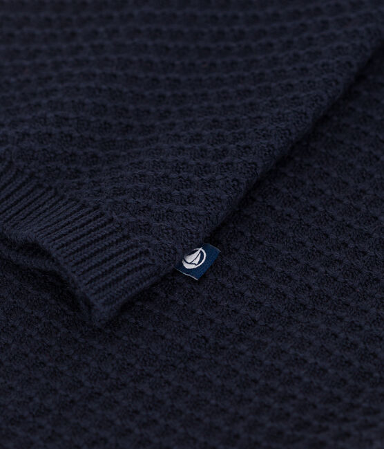 Cardigan voor meisjes in katoen blauw SMOKING