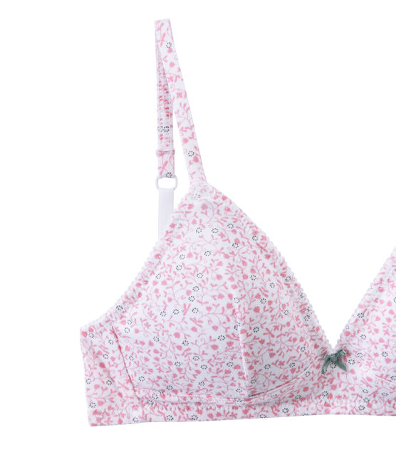 Soutien-gorge fille paddé blanc ECUME/blanc MULTICO
