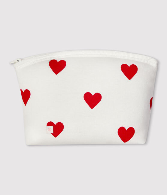 Trousse cœurs rouges bébé en coton biologique blanc MARSHMALLOW/rouge TERKUIT