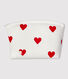 Trousse cœurs rouges bébé en coton biologique