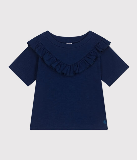 Tee-shirt en jersey flammé enfant fille bleu MEDIEVAL