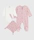 Cadeauset babypyjama van fluweel met bloemenprint