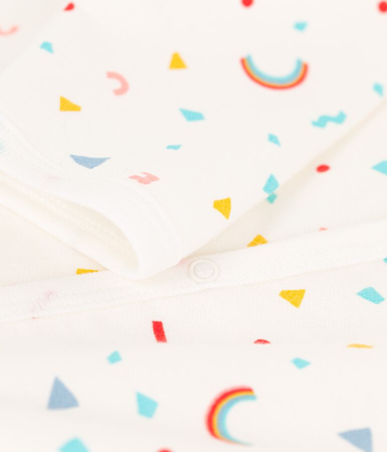 Dors bien b&eacute;b&eacute; en molleton blanc MARSHMALLOW/blanc MULTICO