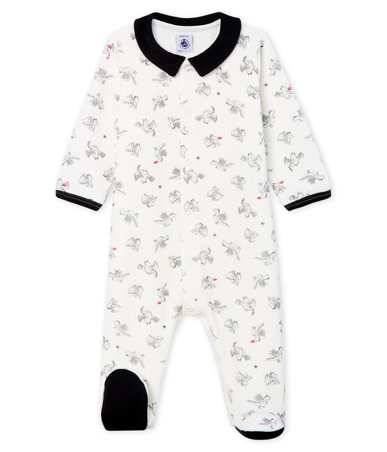 Dors Bien Bebe Garcon En Velours Marshmallow Multico Petit Bateau