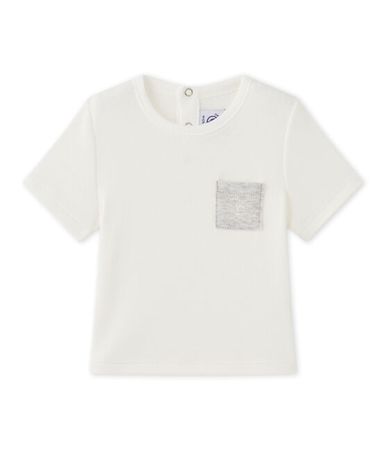 Tee-shirt bébé garçon uni blanc MARSHMALLOW