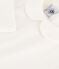 Tee-shirt manches longues coton  enfant fille blanc MARSHMALLOW