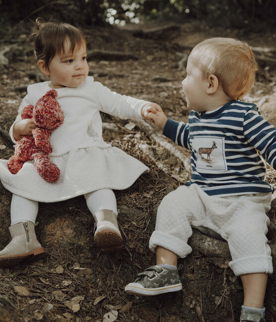 Robe bébé fille Petit Bateau x Deyrolle blanc MARSHMALLOW