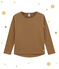 Meisjes tee-shirtmet lange mouwen bruin BRINDILLE/geel DORE