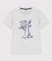 Katoenen T-shirt met korte mouwen voor jongens grijs POUSSIERE CHINE