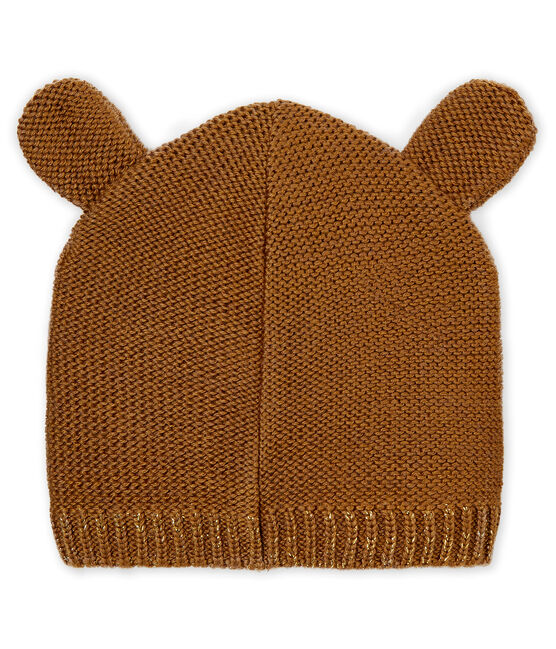 Bonnet bébé fille marron BRINDILLE/jaune DORE