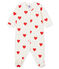 Dors Bien cœur bébé fille en molleton blanc MARSHMALLOW/rouge TERKUIT