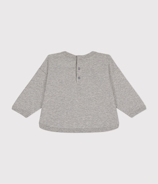 Sweatshirt Monsieur Madame en molleton bébé gris CHATON CHINE