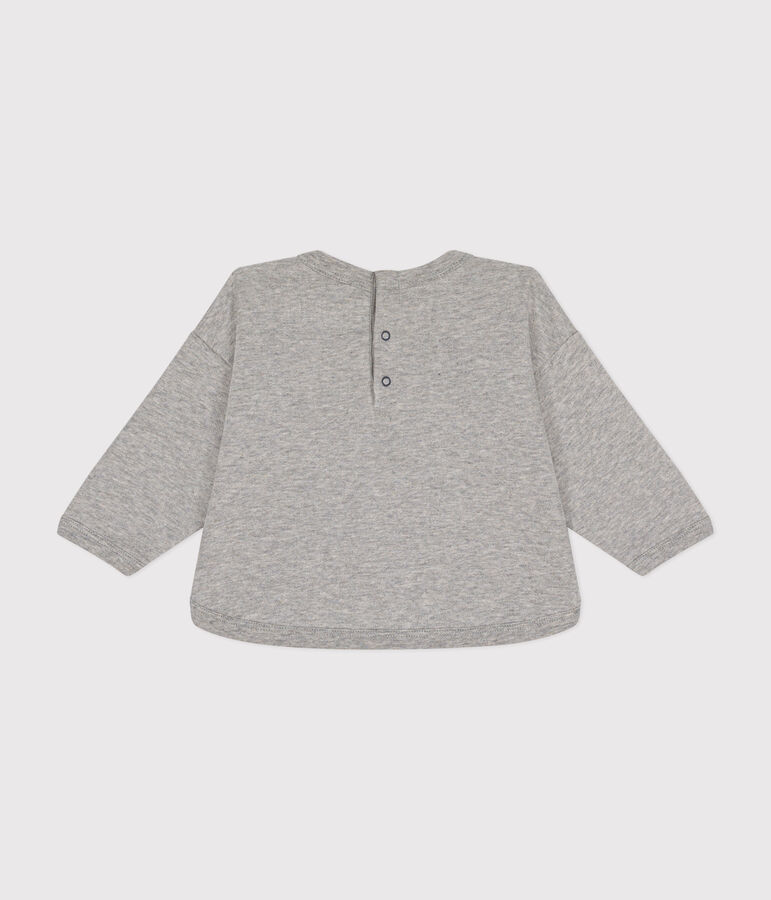 Sweatshirt Monsieur Madame en molleton b&eacute;b&eacute; gris