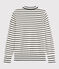 Pull marin en coton Femme blanc MARSHMALLOW/bleu SMOKING