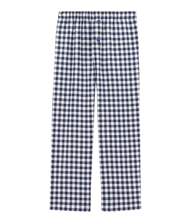 Pantalon de pyjama gar&ccedil;on blanc/bleu