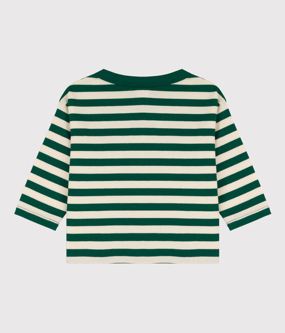 T-shirt met lange mouwen voor baby's van katoen EVERGREEN/ AVALANCHE