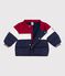 Effen dun donsjack met colorblock voor baby's blauw SMOKING/wit MULTICO