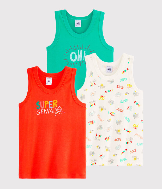 Drie jongenshemdjes multicouleur