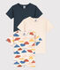 Set van 3 katoenen T-shirt met korte mouwen voor kleine meisjes /jongens