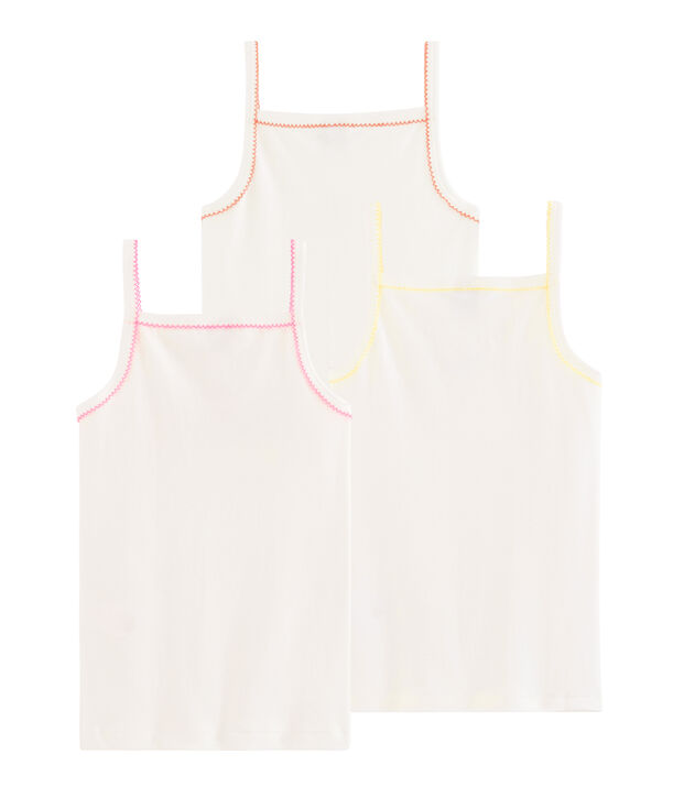 Set meisjehemden met schouderbandjes multicouleur