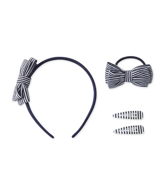 Kit serre-tête et accessoires cheveux en milleraies blauw SMOKING/beige COQUILLE