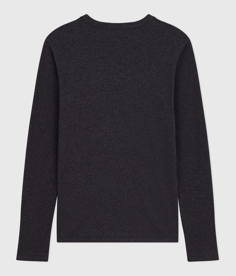 Tee-shirt femme l'iconique en coton manches longues gris