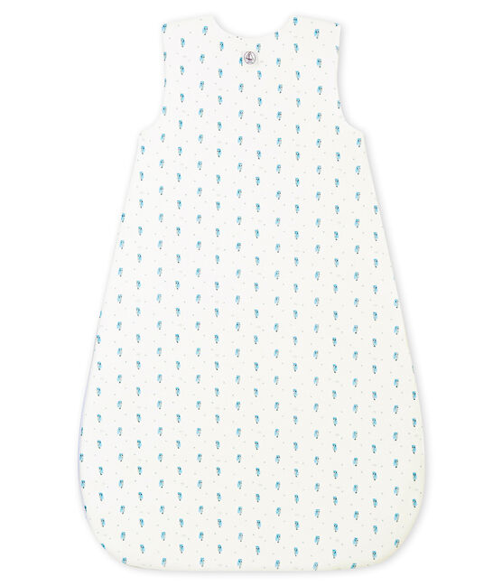 Gigoteuse bébé garçon en velours imprimé blanc MARSHMALLOW/blanc MULTICO