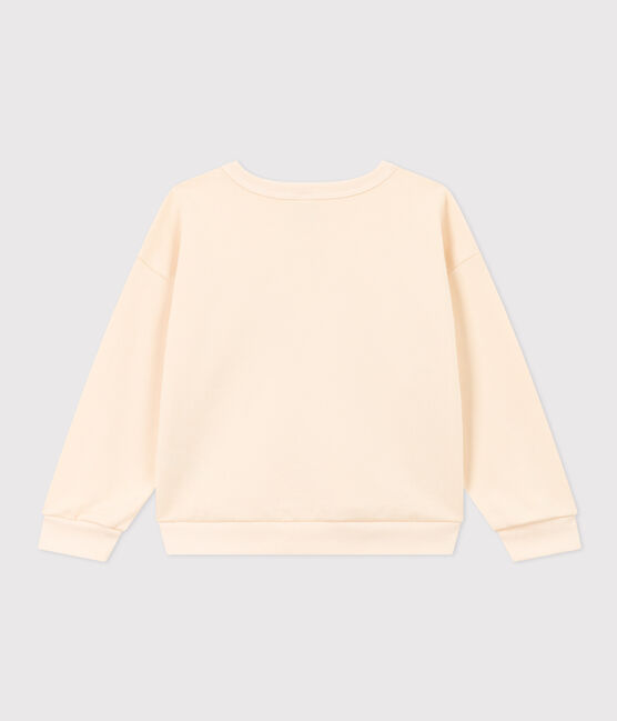 Sweater in molton voor meisjes ecru AVALANCHE