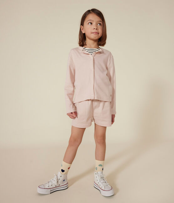 Cardigan en coton enfant fille rose SALINE