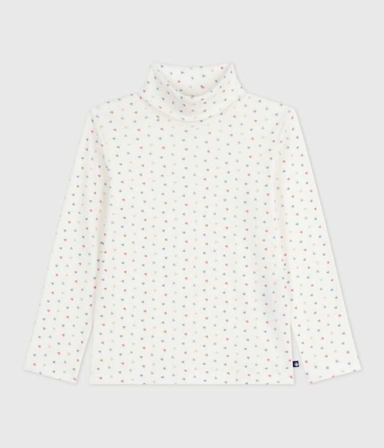 Sous-pull enfant en coton imprim&eacute; blanc/multicouleur