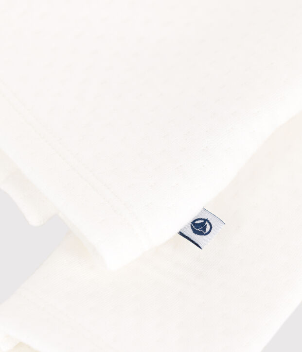 Babytruitje van gewatteerde tubic uit katoen wit