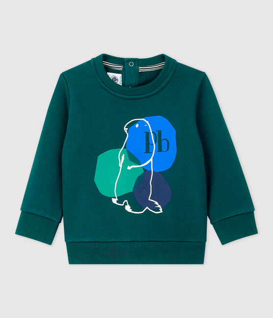 Sweat en molleton bébé. vert PINEDE