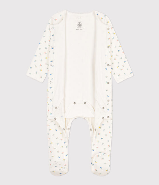 Bodyjama fleurs en coton blanc MARSHMALLOW/blanc MULTICO