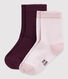 Lot de 2 chaussettes colorées et à motif rayé