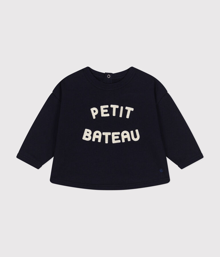 Sweatshirt en molleton b&eacute;b&eacute; bleu