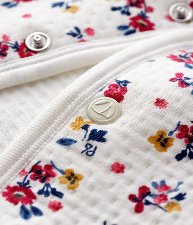 Tubic cardigan babymeisje wit/multicouleur