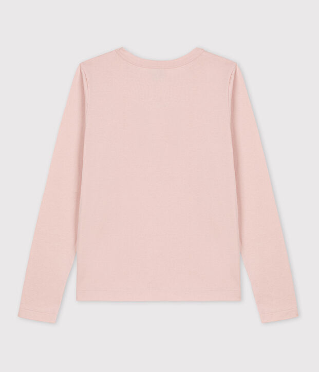 L'ICONIQUE, dames-T-shirt met ronde hals in katoen roze