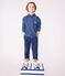 Effen kinderhemd van spijkerstof blauw DENIM MOYEN