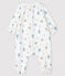 Combinaison longue à imprimé fleuri bébé fille en tissu couche blanc MARSHMALLOW/blanc MULTICO