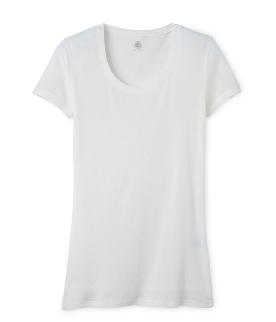 Licht katoenen dames-T-shirt wit Lait