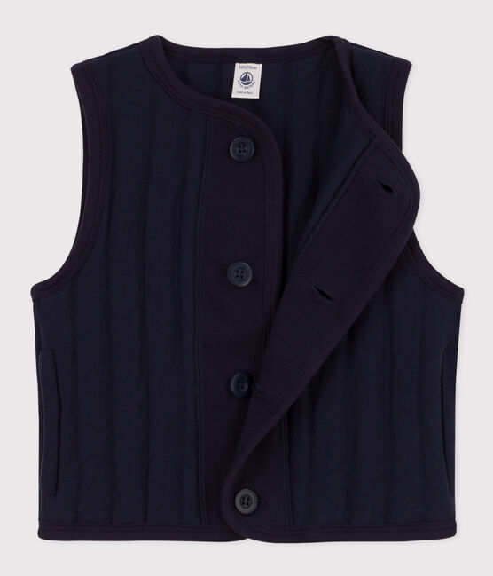 Mouwloze vest in tubic voor jongens en meisjes blauw SMOKING