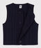 Mouwloze vest in tubic voor jongens en meisjes blauw SMOKING