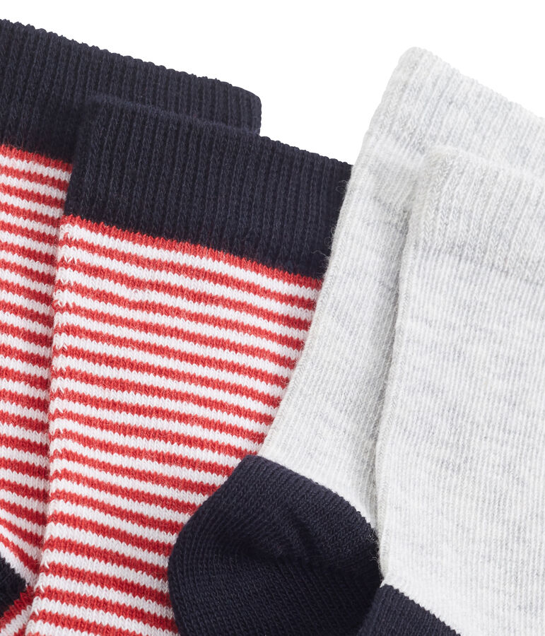 Lot de 2 paires de chaussettes enfant mixte multicouleur