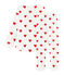 Pyjama coeur petite fille en molleton blanc MARSHMALLOW/rouge TERKUIT