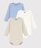 Lot de bodies manches longues en coton uni b&eacute;b&eacute; multicouleur