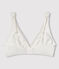 Soutien-gorge en coton stretch Femme blanc MARSHMALLOW